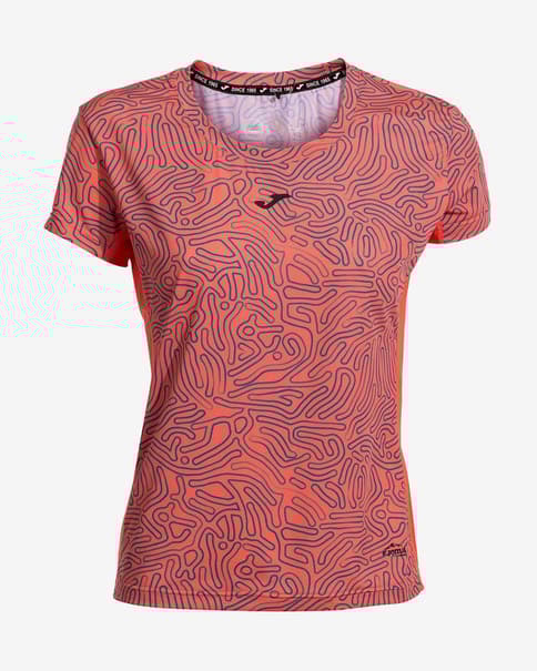 Camiseta Joma R-Nature manga corta rojo coral mujer