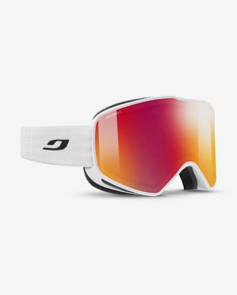 Máscara Julbo Cyclon blanco con lente espejada Spectron 3 naranja