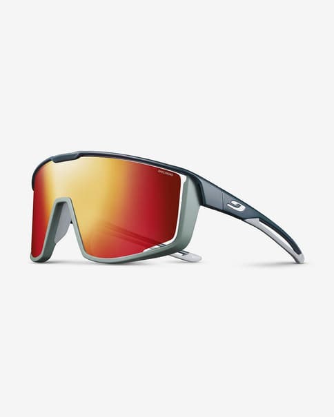 Julbo Fury Glasses Dark Blue Greenish Grey with Red Spectron 3 Lenses