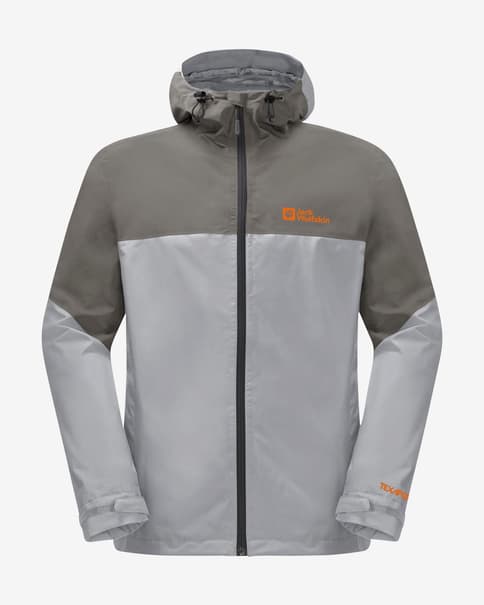Chaqueta con capucha Jack Wolfskin Weiltal 2L verde gris claro
