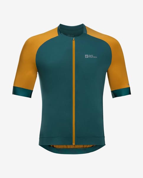 Maillot Jack Wolfskin Gravex Full Zip manga corta verde esmeralda