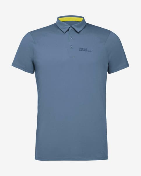 Polo Jack Wolfskin Prelight Trail manga corta azul claro