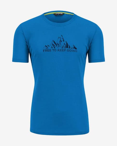 Camiseta Karpos Loma Print manga corta azul luminoso