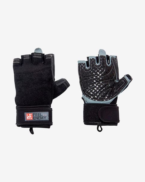 Guantes KRF Fitness Pasadena negro gris
