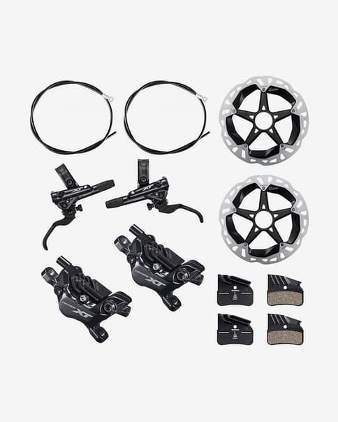 Kit de frenos de disco hidráulico Shimano XT M8120 + Discos Center Lock
