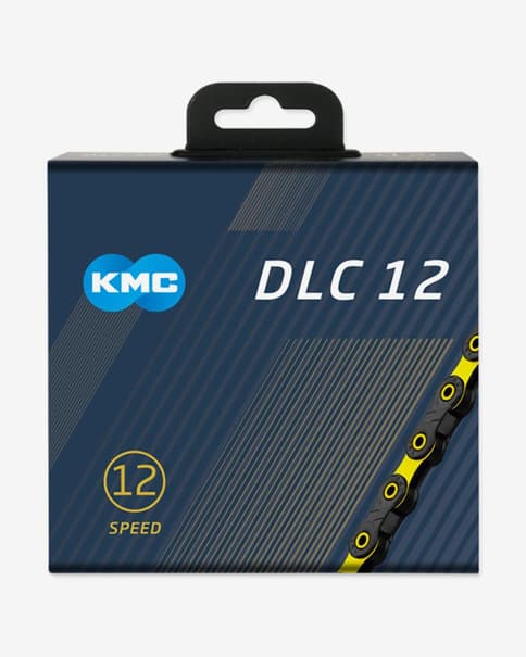 Cadena KMC DLC12 12V 126 eslabones negro amarillo