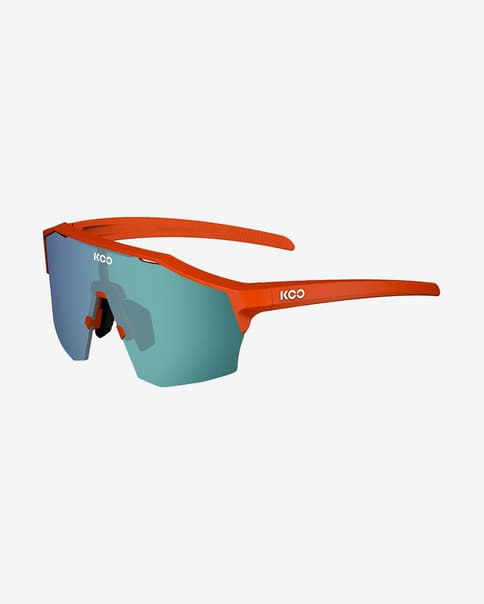 Occhiali KOO Alibi arancio opaco con lenti a specchio Zeiss verde