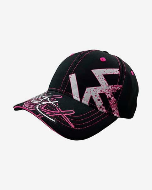Gorra KRF First negro rosa infantil