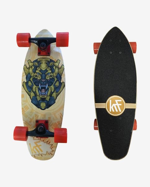 Skate KRF Lion Mech negro amarillo rojo
