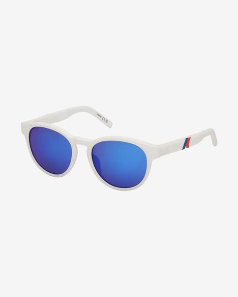 Gafas K-WAY KW0011 blanco con lentes espejadas azul