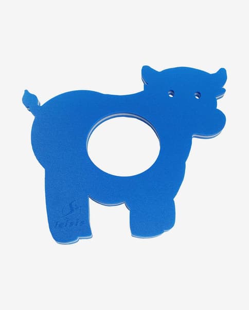 Zwevend wandkleed Leisis met folie in de vorm van een blauwe Vaquita