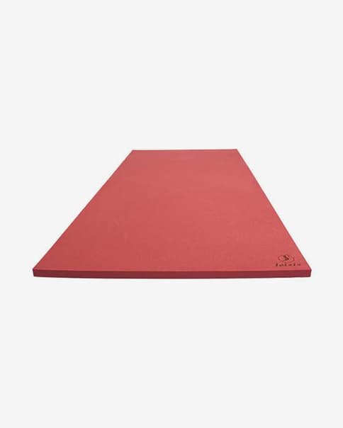 Leisis drijvend wandkleed 200x100x3 cm rood logo bruin