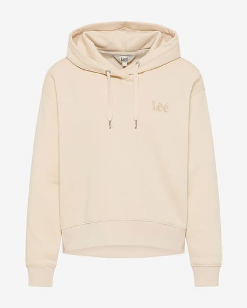 Sudadera con capucha Lee Essential blanco crema mujer