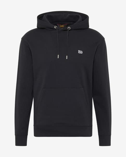 Lee Plain Logo Hoodie schwarz
