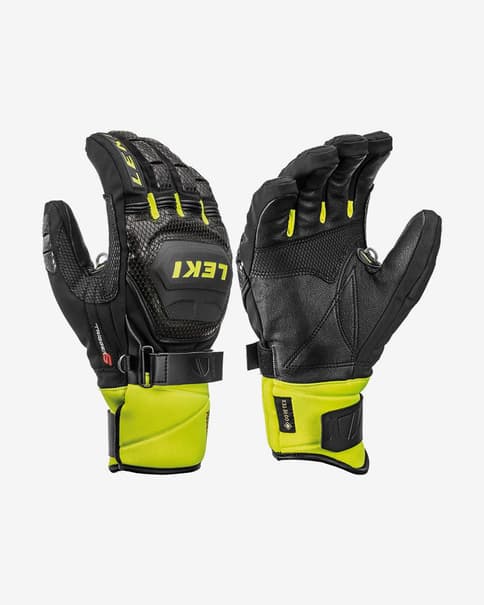 Guantes Leki Worldcup Race Coach Flex S GORE-TEX negro amarillo