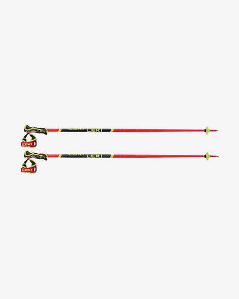 Bastones Leki WCR SL 3D rojo negro amarillo neón (par)