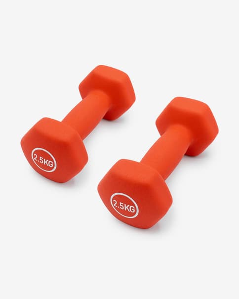 Mancuernas neopreno Leffort 2,5 kg rojo (Par)