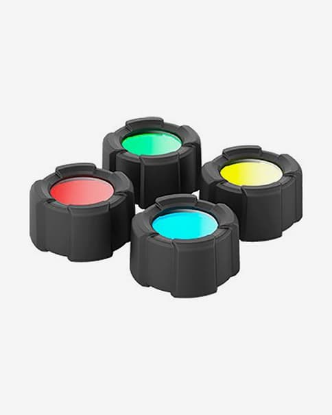 Fire-farve Led Lenser filtre + beskytter til MT10