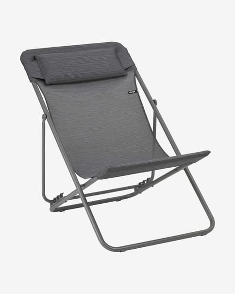 Silla plegable Lafuma Mobilier Maxi Transat + Batyline Duo gris oscuro