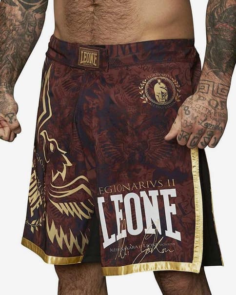 Pantalón corto Leone 1947 Legionarivs II granate dorado
