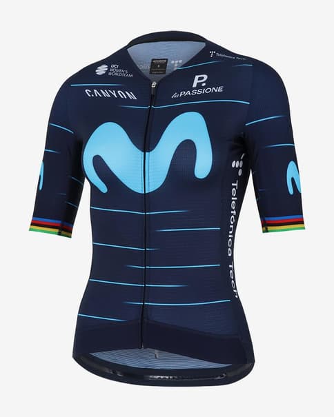 Maillot Movistar Team 2022 World Champion Replica manga corta mujer