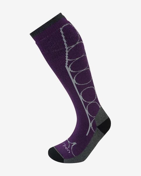 Calcetines Lorpen T2 Ski Mid morado gris mujer