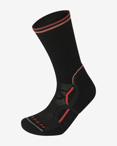 Socken Lorpen T2 Light Hiker Eco Schwarz/rot Damen