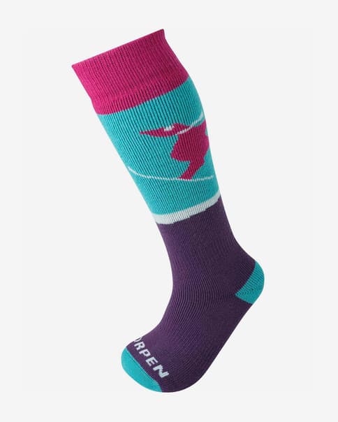 Calcetines Lorpen T1 Merino Ski ECO rosa azul lila infantil (2 pares)