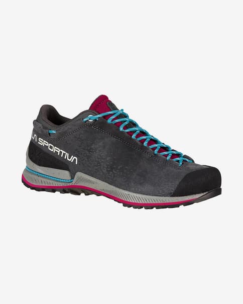 Zapatillas La Sportiva TX2 Evo Leather gris fucsia azul mujer