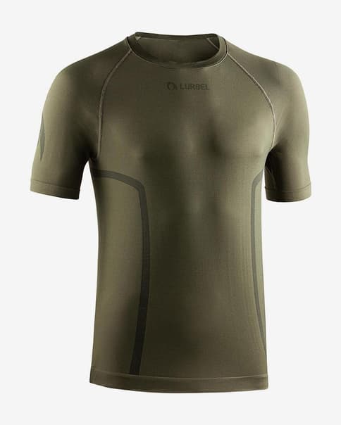 Camiseta Lurbel Halo manga corta verde oscuro