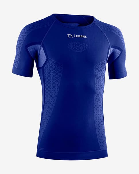 Camiseta Lurbel Cristallo manga corta azul eléctrico