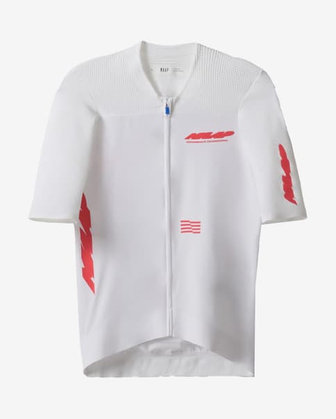 Maillot MAAP Eclipse Pro Race manga corta blanco rojo