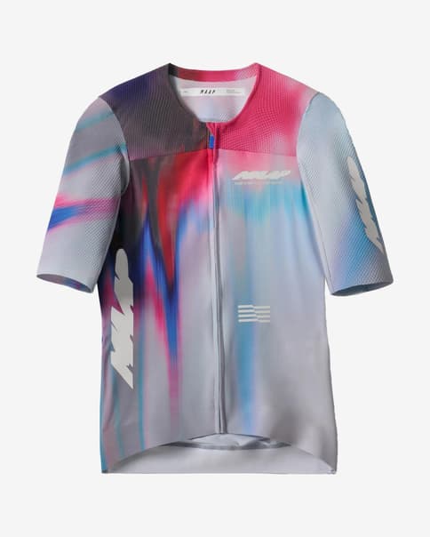 Maillot MAAP Solar Pro Race manga corta azul gris rosa