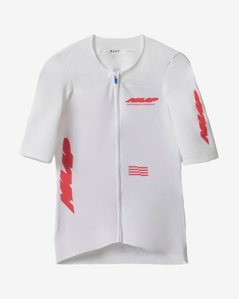 Maillot MAAP Eclipse Pro Race manga corta blanco rojo mujer