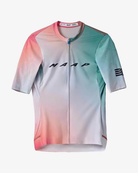 Maillot MAAP Blurred Out Pro Hex 2.0 manga corta rojo verde mujer