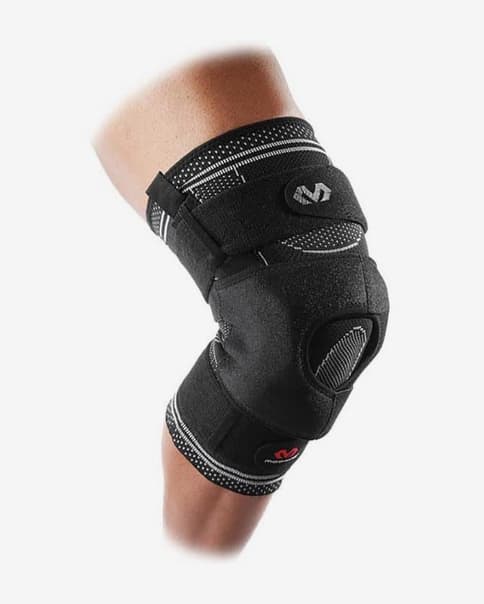 Rodillera McDavid Elite Engineered Elastic con correa doble negro