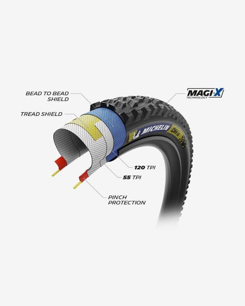 Cubierta Michelin DH16 27.5x2.40 Racing Line Tubeless Ready negro 