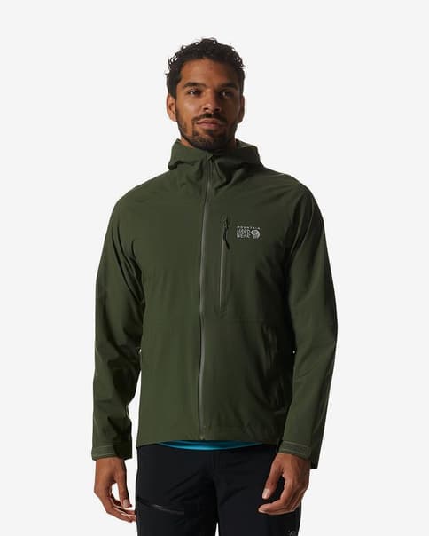 Chaqueta Mountain Hardwear Stretch Ozonic Full Zip verde oscuro