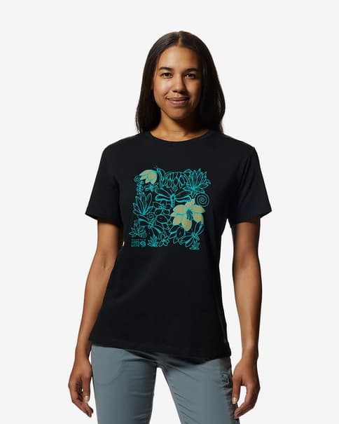 Camiseta Mountain Hardwear Floral Graphic manga corta negro mujer