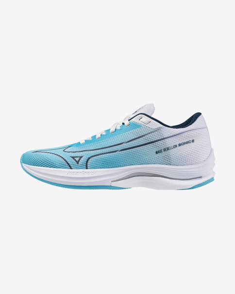 Mizuno Wave Rebellion Sonic 2 dames hardloopschoenen blauw/wit
