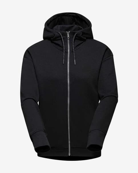 Sudadera con capucha Mammut ML Full Zip negro mujer