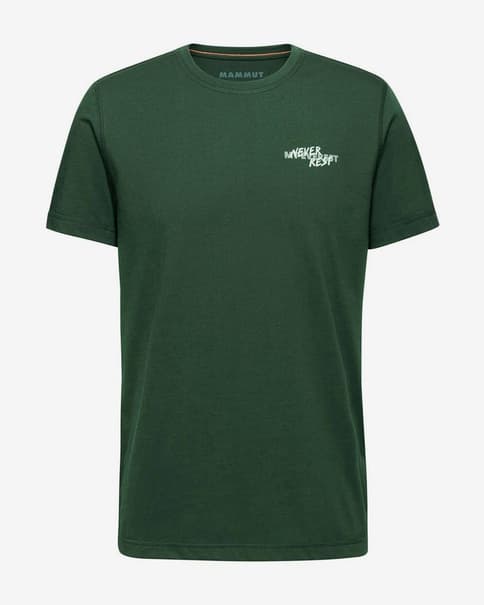 Camiseta Mammut Core Never Rest manga corta verde oscuro
