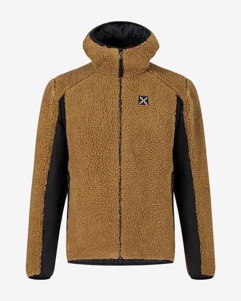 Forro polar Montura Sherpa Maglia Half Zip marrón oscuro negro