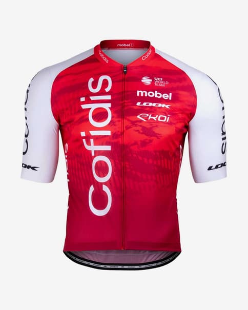 Maillot Team Cofidis Replica 2024 manga corta rojo blanco