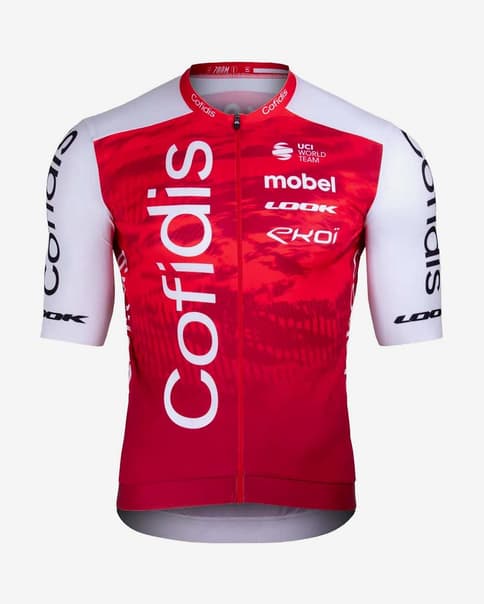 Maillot Team Cofidis Oficial 2024 manga corta rojo blanco