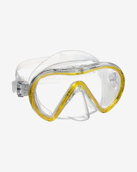 Máscara de buceo Mares Stream amarillo con lentes transparentes