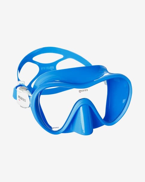 Máscara de buceo Mares Tropical azul con lentes transparentes