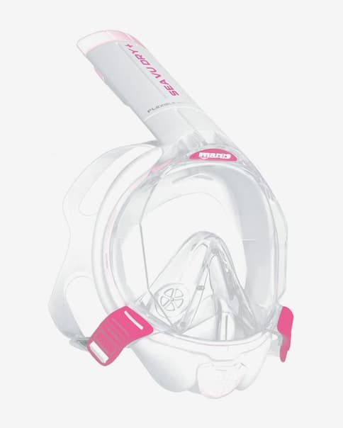 Máscara de snorkel Mares Sea Vu Dry+ rosa blanco