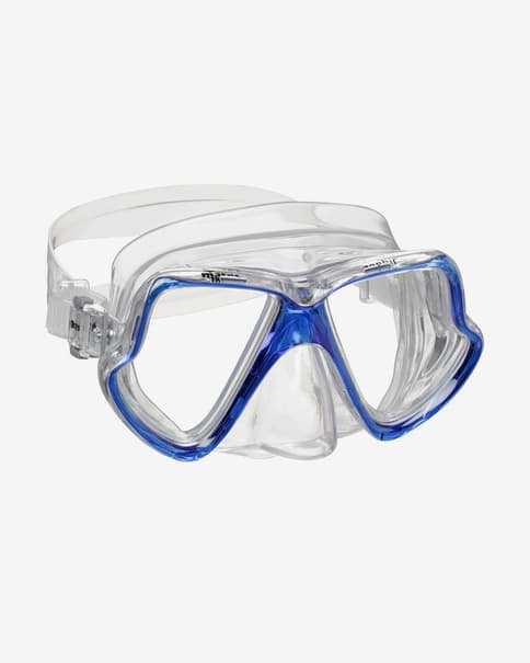 Máscara de buceo Mares Zephir azul con lentes transparentes