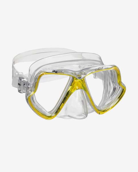 Máscara de buceo Mares Zephir amarillo con lentes transparentes